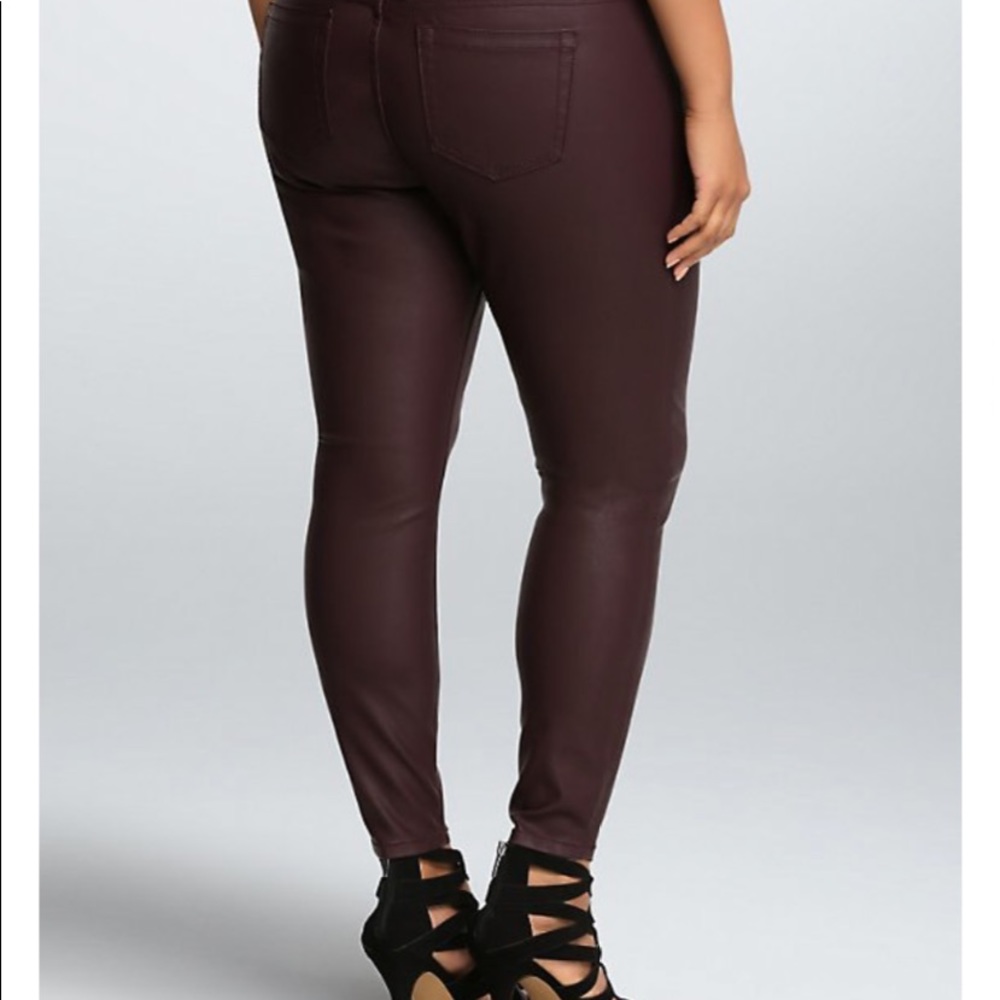Torrid faux leather oxblood jegging - Picture 2 of 4